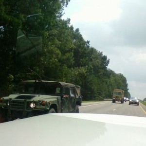 Passing a bunch of convey on the interstate wonder what it is?