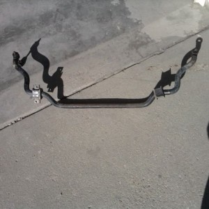 Sway bar... Off:) didnt change the driving very much and i have insane flex