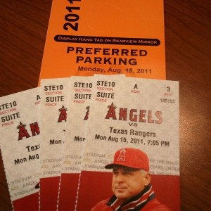Tonight vs. Texas ... go Halos!!!