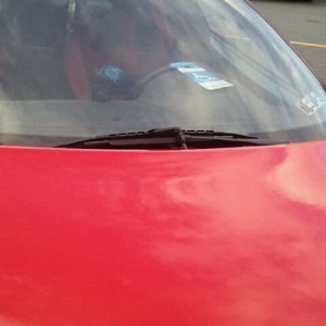 Handicapped sticker in a...