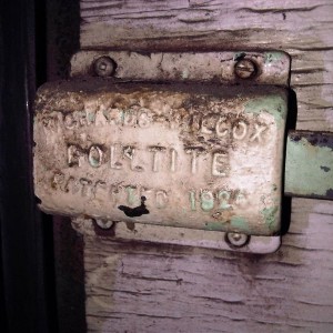 Old garage door lock at shipyard where I work. 1924 is an old beast