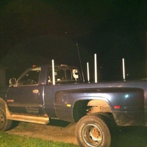 Me, my cousin and his brother in law making a rack. At 10pm