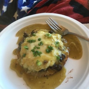Green egg tostada.