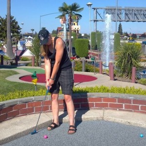 Mini golf with my buddy lenie