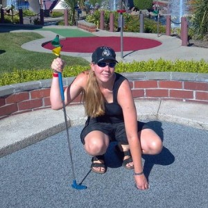 Mini golf with my buddy lenie