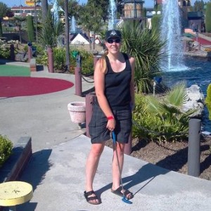 Mini golf with my buddy lenie