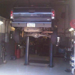 Thank God my Father in Law has a shop... Bad U-Joint in the driveshaft... I