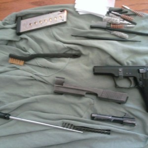 Gun cleaning time is so relaxing