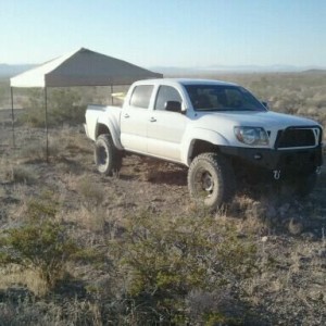 Posted up at the race!
