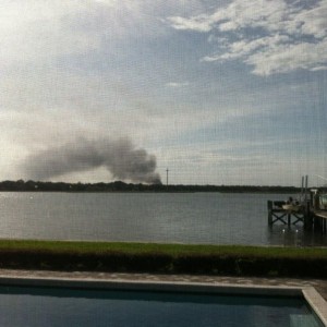 Local gas station exploded and is on fire now