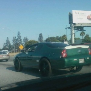 And donked camaro and this green beaut. This is one crazy drive home