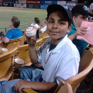 Nephew caught a foul ball