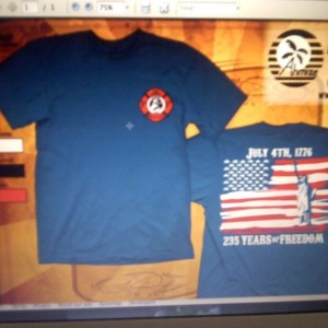 These were this years 4 July shirts i did. Painted flag.