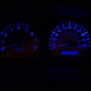 Blue gauge lights