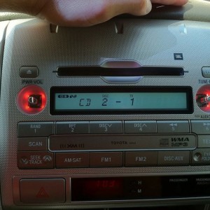 All white radio with red knobs :D