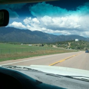 In my dads truck heading home. Guess the truck