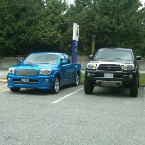 My tacoma made friends w/ an Xrunner Sent wirelessly from my BlackBerry dev