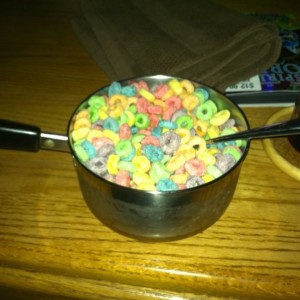 This is what you do when.. It's 1:30am and you can't find a bowl 