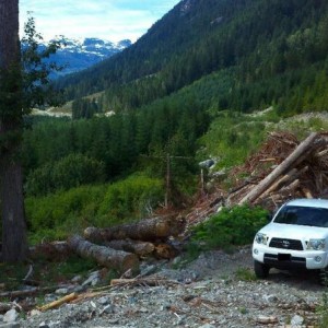 Forest servie road outside Pemberton/Whistler area B.C.