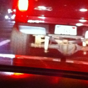 Probably 5 to 6 inches of lift blocks, yikes