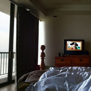 On the top floor of the Capri recovering from wisdom teeth extraction watch