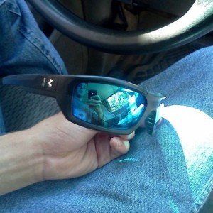 New shades. Finally broke down and bought a half way decent pair. Polarized