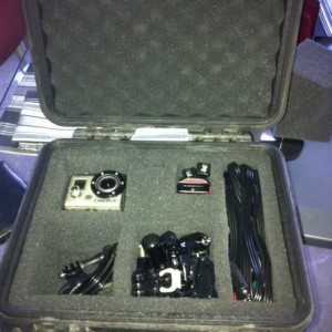 Glad I got the bigger case. Have room for tons of mounts and another gopro