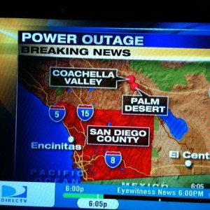 May not come back on until tomorrow. This also has affected parts of AZ as 