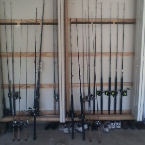 Organizing the rods and gettin ready for an evening trip. sadly this isnt e