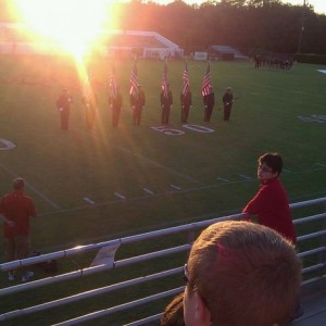 This was a pre-game ceremony held at my old high school's game. It&#03