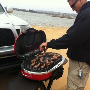 Special K handling the weiners.