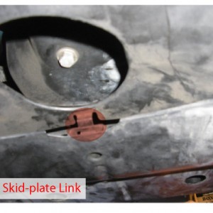 Skid Plate Close up of Link