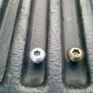 Bronzing the removable screws on the lip