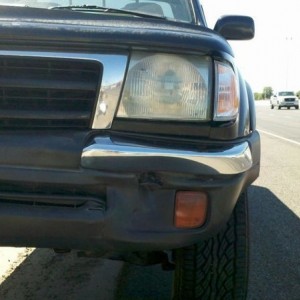 The construction barricadescaused lady in armada to swerve after a near col