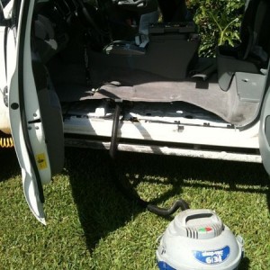 Foam stuff under the carpet is two layers- split the layers and pumping air