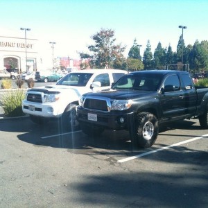 My five lug next to a stock prerunner