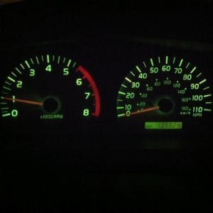 green dash lights