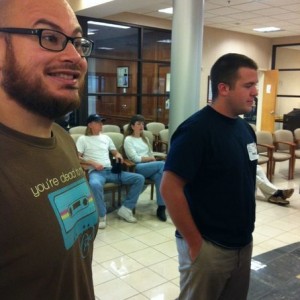 Check out that prof. mullet in the middle!!!!
