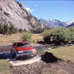 4Runner crossing Pahsimeroi River, Idaho