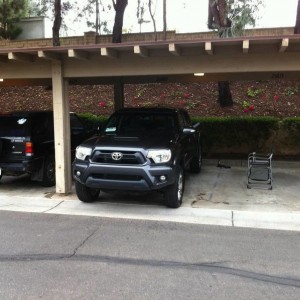 in the car port