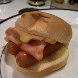 What do you call a hot dog with Ham and cheese on top? Awesome, that's