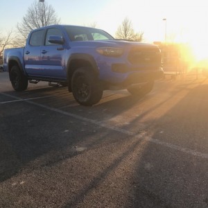 Asshole parking award for one of our own. Granted it's wasn't super packed but this was maybe the forth row from the front