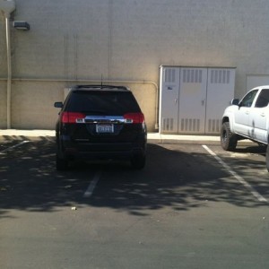 Coworker parks likes a douche...