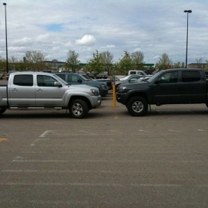 truck levelled with tires