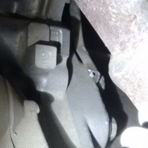Block heater port as viewed from side