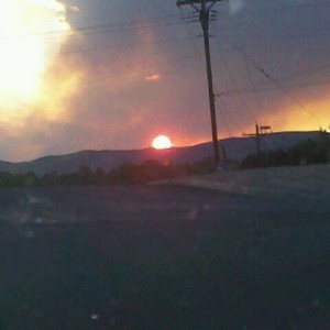 Huge lighting fire in northern Nevada in elko area