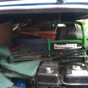 swing gate bumper gotta happen too....if I get a flat all this gotta come o
