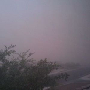 Dust storm.