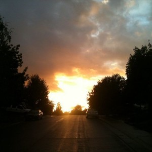 Rain with a sunset. Not bad
