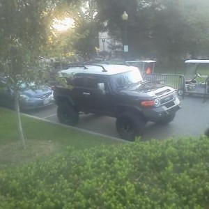 great looking fj spotted across the street from...